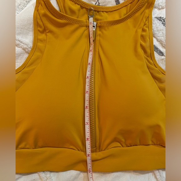 knix Golden Mustard High Neck Zip Bikini Set - Picture 5 of 11